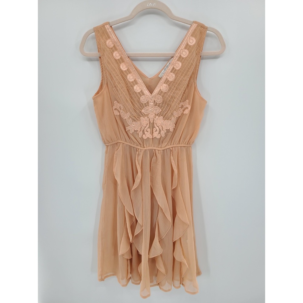 Fairy Whimsical Embroidered Womens Dress 2 Ruffled Cottagecore Coquette